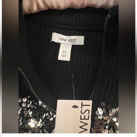 Bundle 👖👚Ted Baker Vibrant Blue Wide-Leg Pants& Nine West Black Sweater - Picture 16 of 16